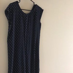 Madewell Navy blue polka dot dress